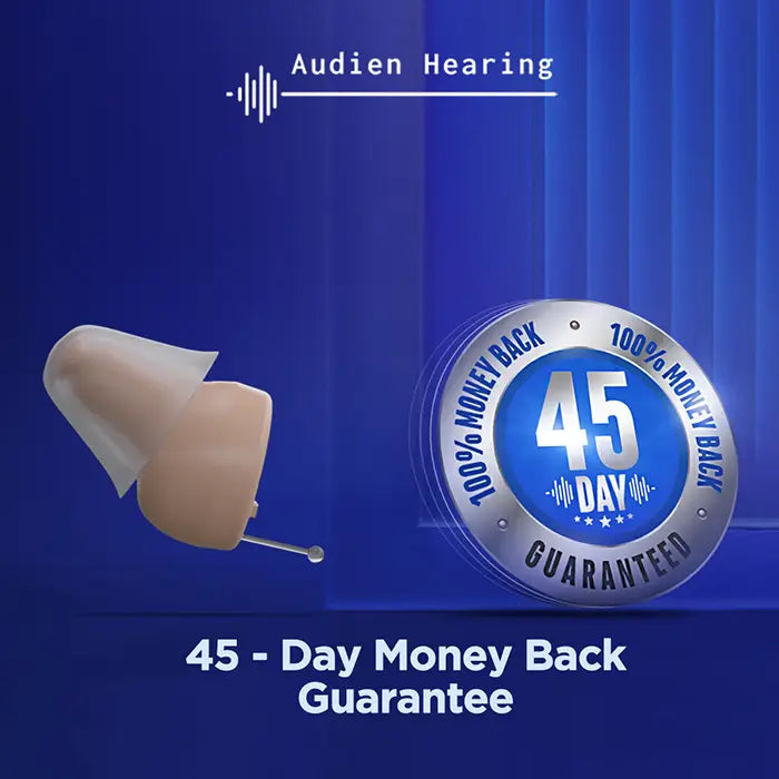 Audien Atom - #1 Rechargeable Hearing Aids For Seniors with Premium Comfort Design and Nearly Invisible