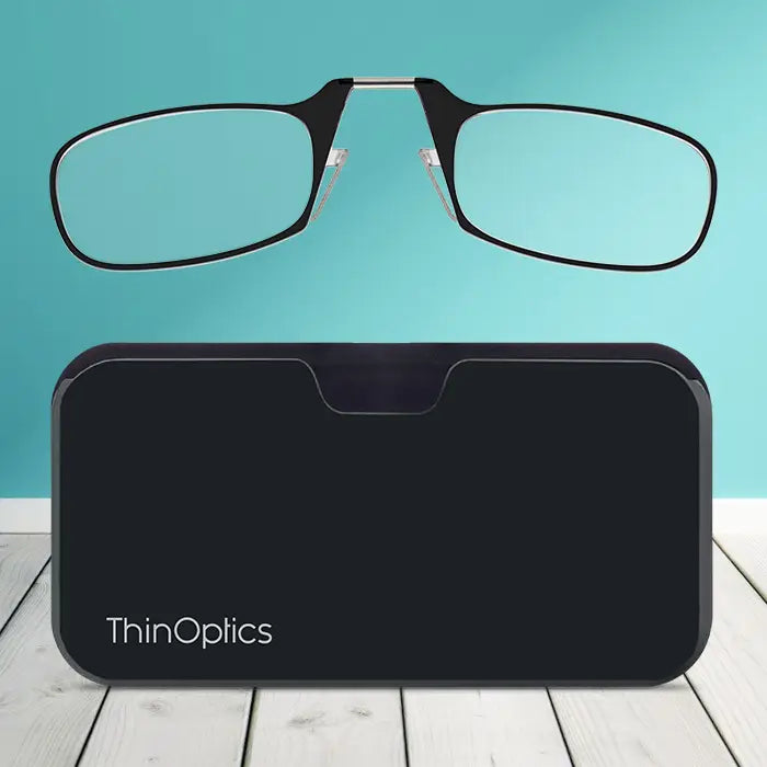 ThinOptics - World’s Lightest Reading Glasses With Foldable Armless Design, Comes With Universal Pod Case